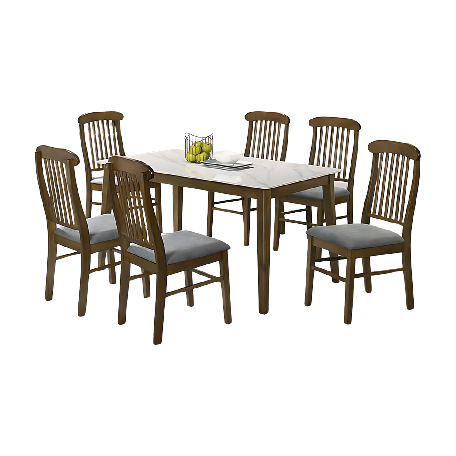 Foto 3 pulgar | Comedor Elegante De Madera De 6 Sillas Bossa Kratos Marrón