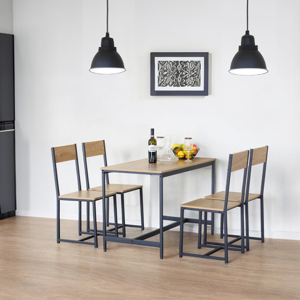 Foto 4 | Comedor 4 Personas Ilios Innova Madera y Metal Minimalista