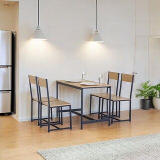 Foto 5 | Comedor 4 Personas Ilios Innova Madera y Metal Minimalista