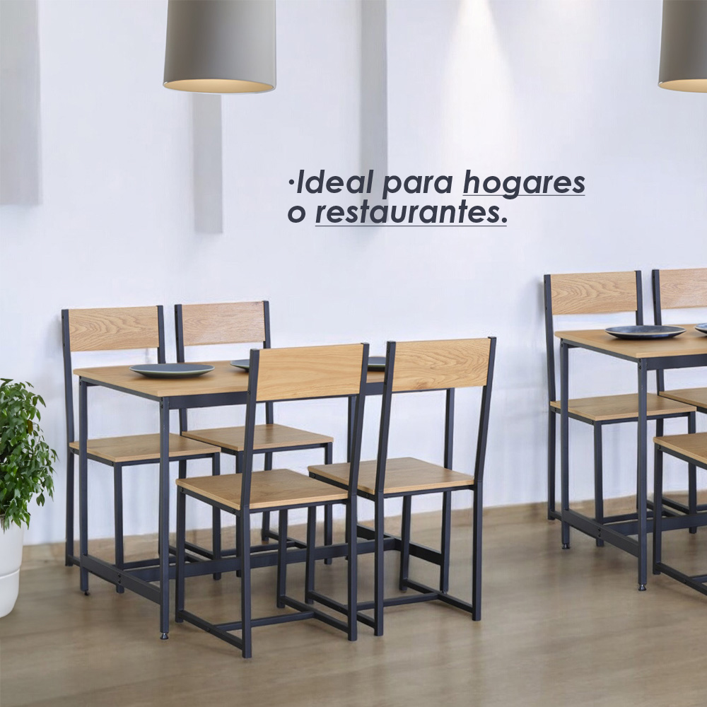 Foto 9 pulgar | Comedor 4 Personas Ilios Innova Madera y Metal Minimalista