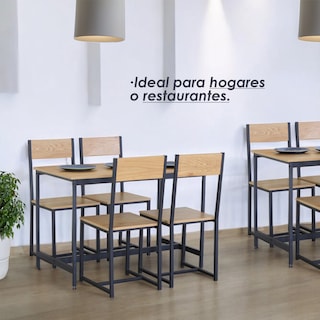 Foto 8 | Comedor 4 Personas Ilios Innova Madera y Metal Minimalista