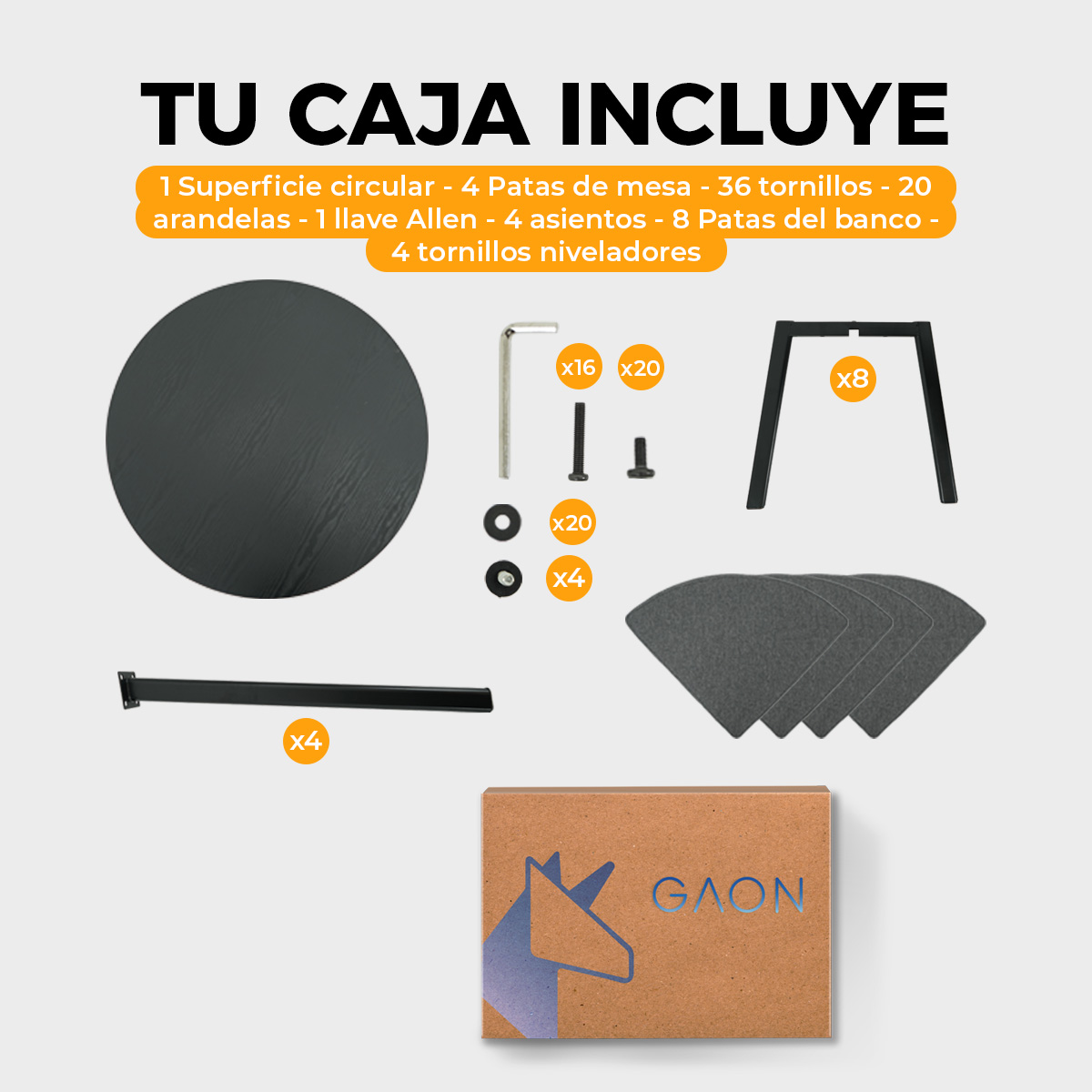 Foto 9 pulgar | Mesa De Comedor Circular Moderno Negro Para 4 Personas