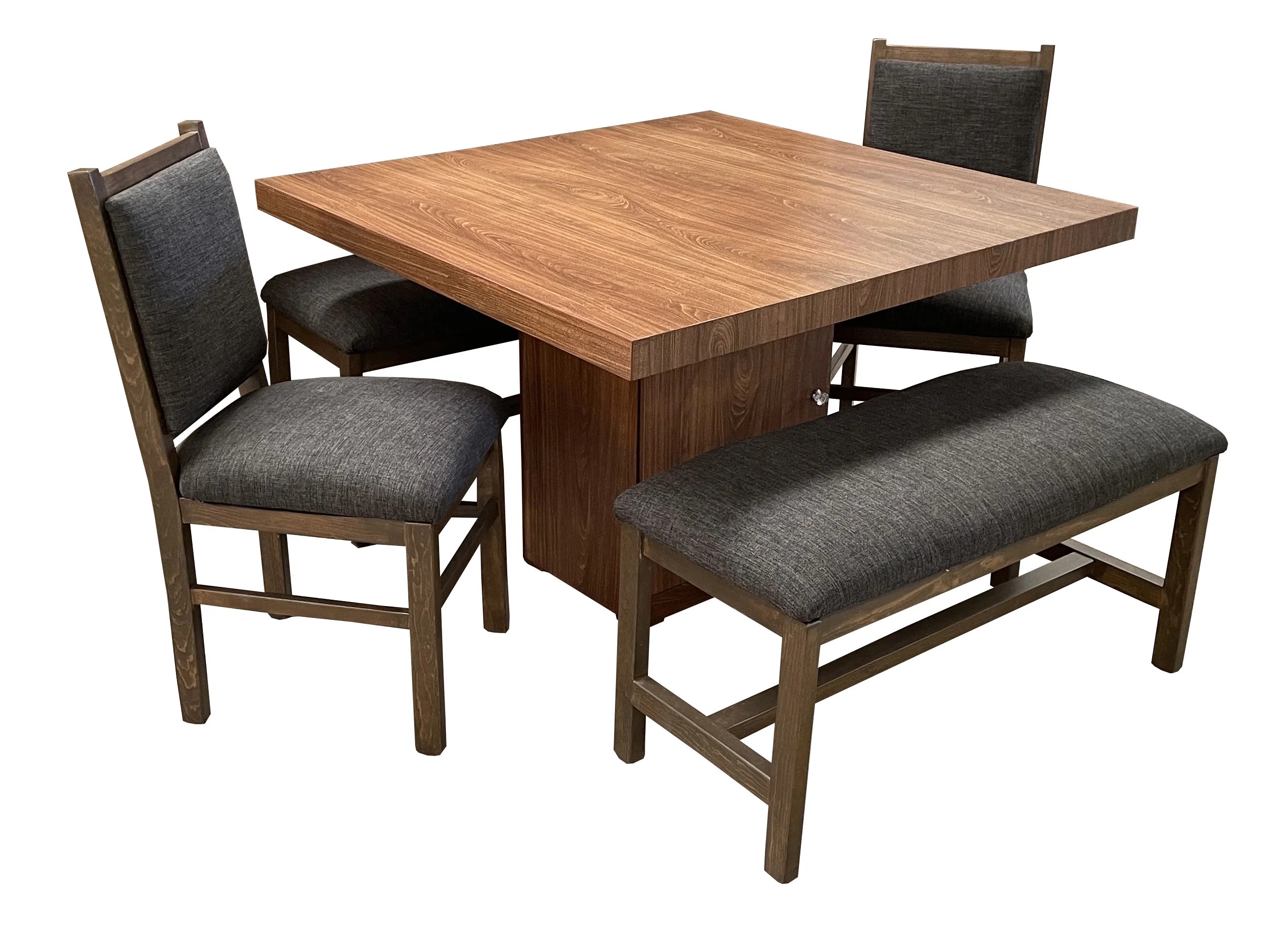 Foto 1 | Set de Comedor 2 Sillas y 2 Bancas Salvanto Valencia Color Parota