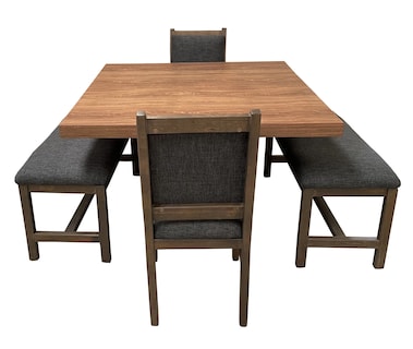 Foto 8 | Set de Comedor 2 Sillas y 2 Bancas Salvanto Valencia Color Parota