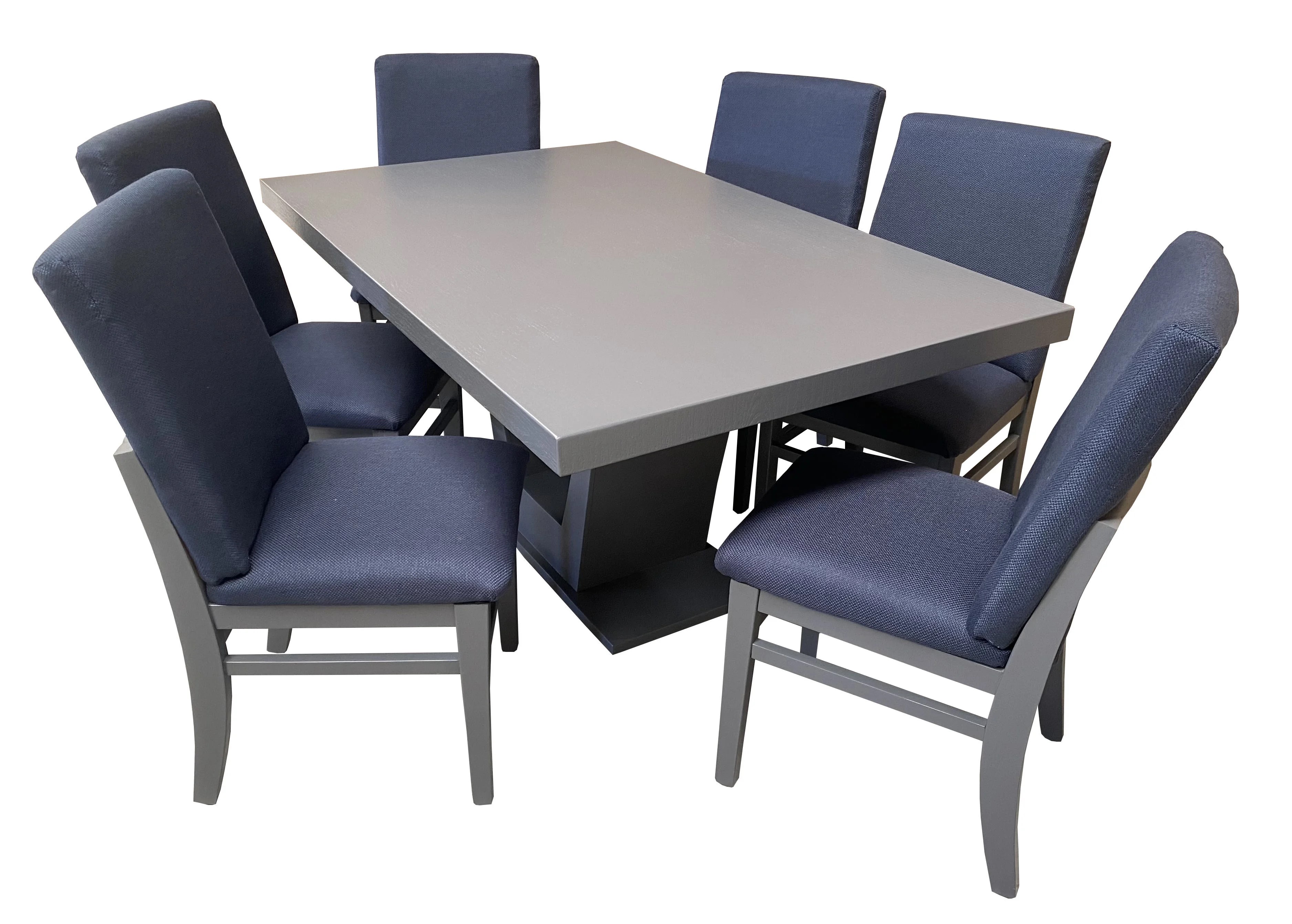 Comedor 6 Sillas Salvanto Olimpo Gris