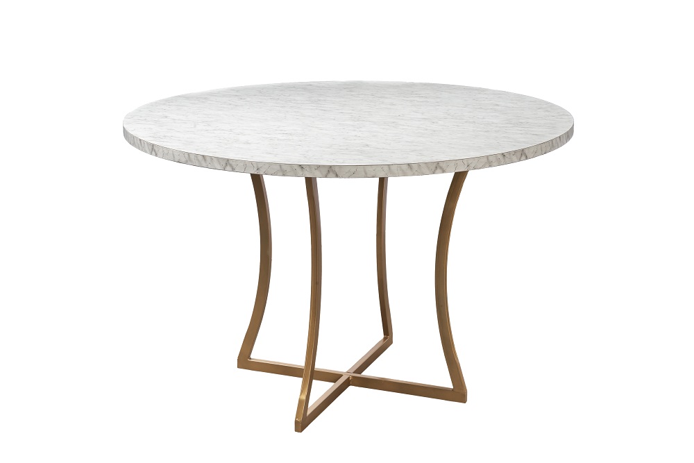 Foto 4 pulgar | Comedor Soria Mobilkraft 4 Sillas Oro Redondo Tubular y Cubierta de Formica