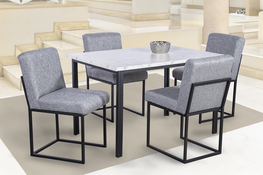 Foto 1 | Comedor Mobilkraft Soria 4 Sillas Rectangular Tubular Y Cubierta De Formica