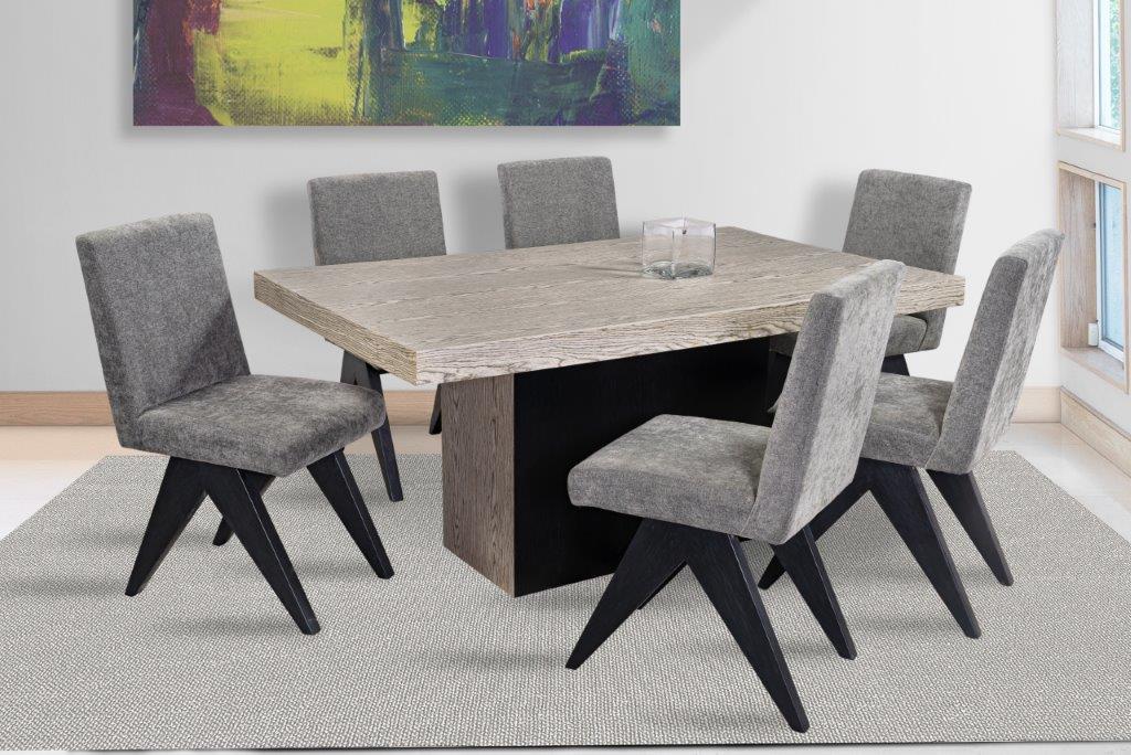 Foto 1 | Comedor Japón 6 Sillas Gris Madera Laminado Mobilkraft