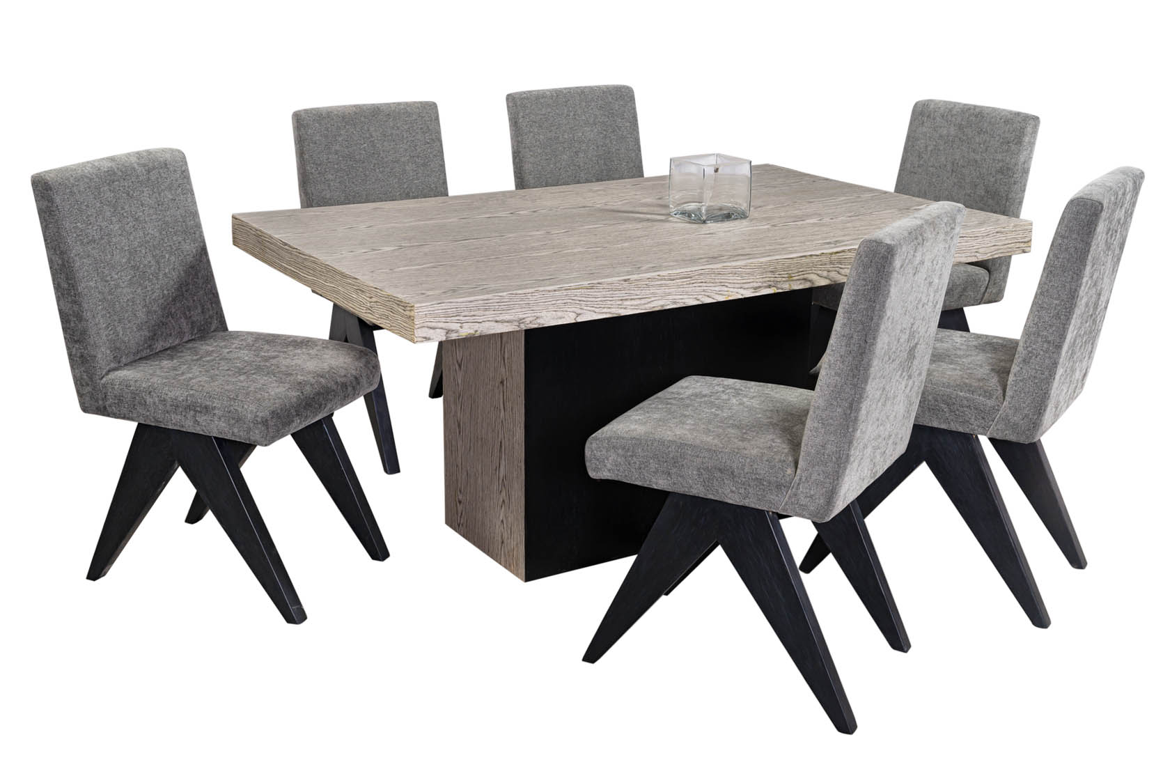 Foto 3 pulgar | Comedor Japón 6 Sillas Gris Madera Laminado Mobilkraft
