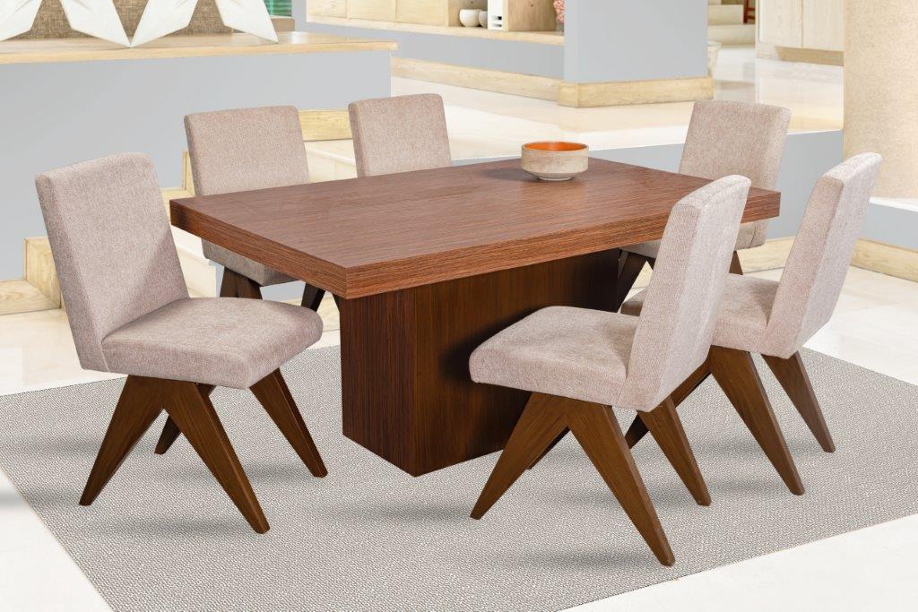 Foto 2 pulgar | Comedor Japón 6 Sillas Café 6 Sillas Madera Mobilkraft