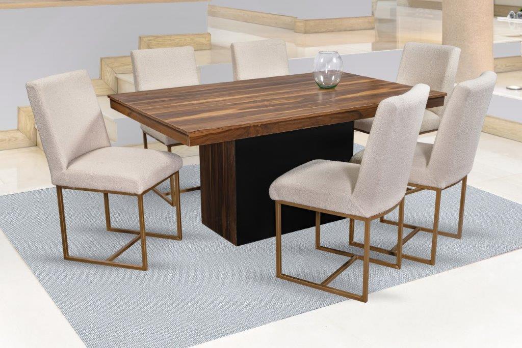 Foto 2 | Comedor Nwest 6 Sillas Tubular Madera Tzalam