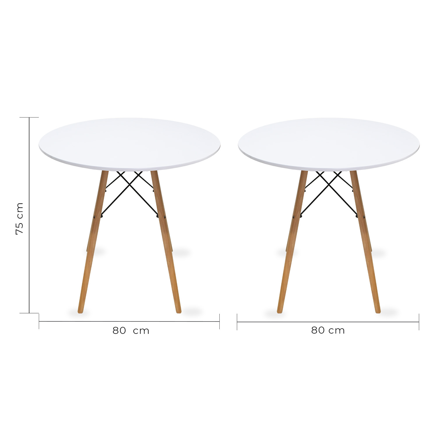 Foto 5 pulgar | Comedor Oslo Redondo Blanco Para 4 Personas Sillas Oslo Azul