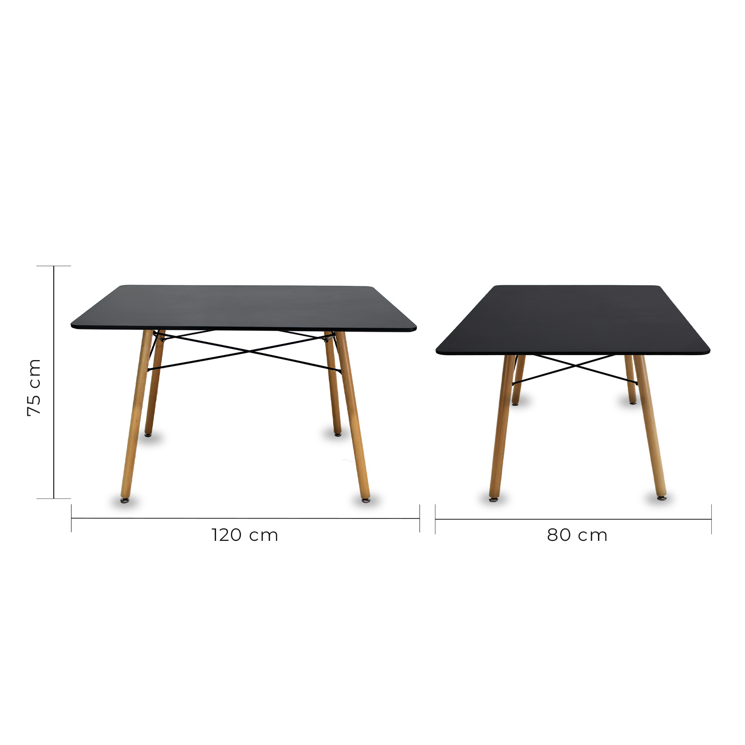 Foto 5 pulgar | Comedor Oslo Rectangular Negro Para 4 Personas Sillas Oslo Amarillas