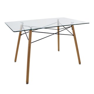 Foto 2 | Comdeor Cristal Rectangular Para 4 Personas Sillas Oslo Amarillas
