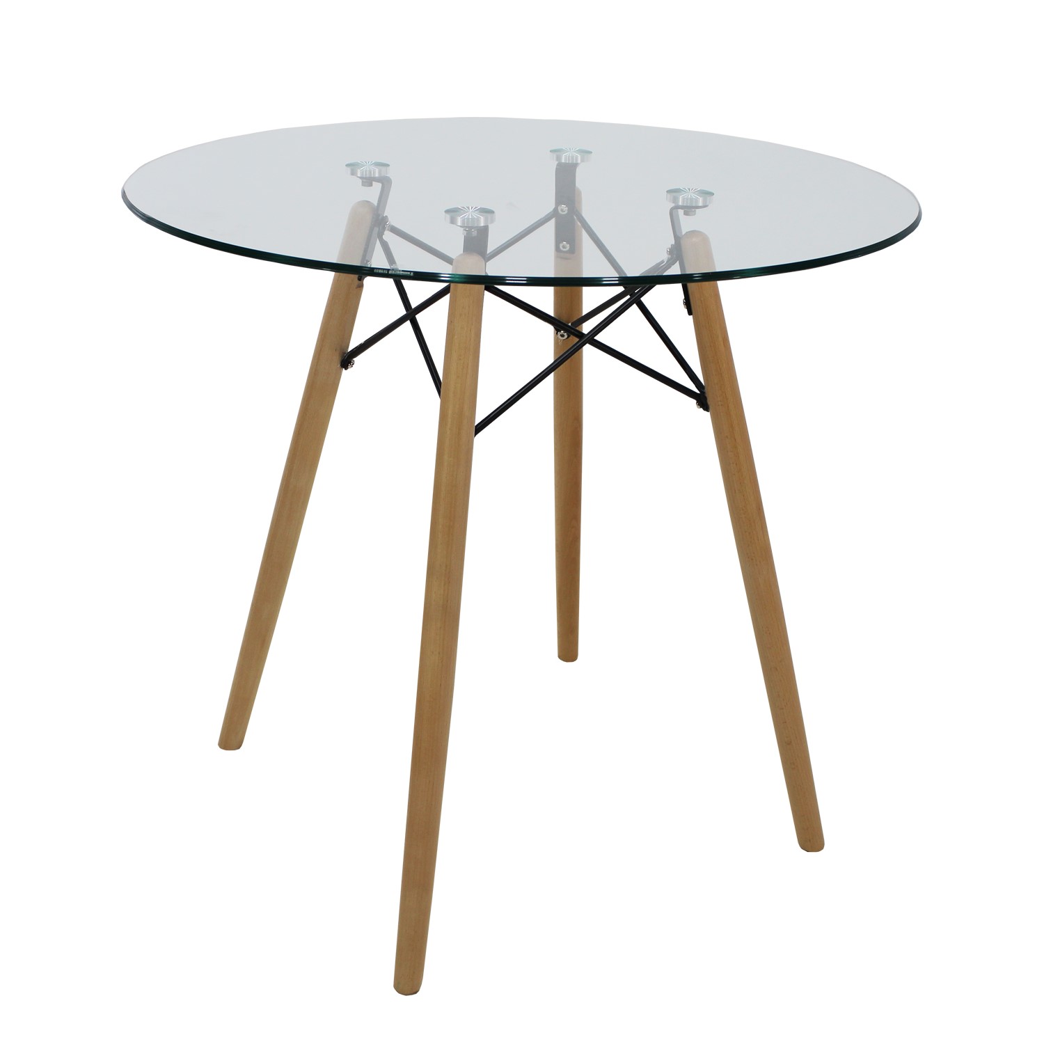 Foto 3 pulgar | Comedor Oslo Cristal Para 4 Personas Sillas Oslo Azul