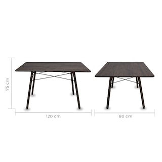 Foto 4 | Comedor Oslo Rectangular Nogal Para 4 Personas Sillas Oslo Amarillas