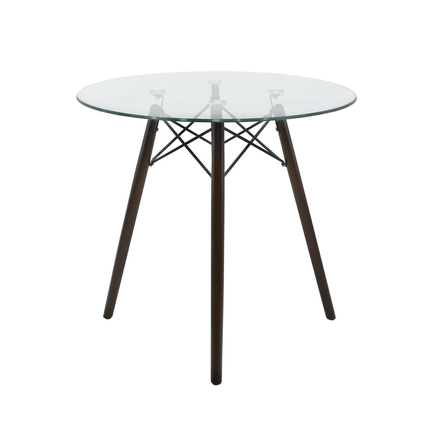 Foto 3 pulgar | Comedor Cristal Con Patas Nogal Para 4 Personas Sillas Oslo Amarillas