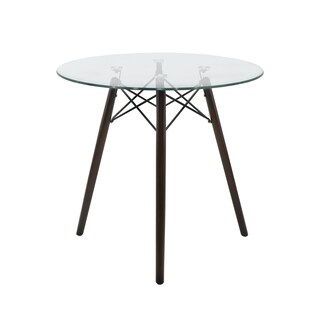 Foto 2 | Comedor Cristal Con Patas Nogal Para 4 Personas Sillas Oslo Amarillas