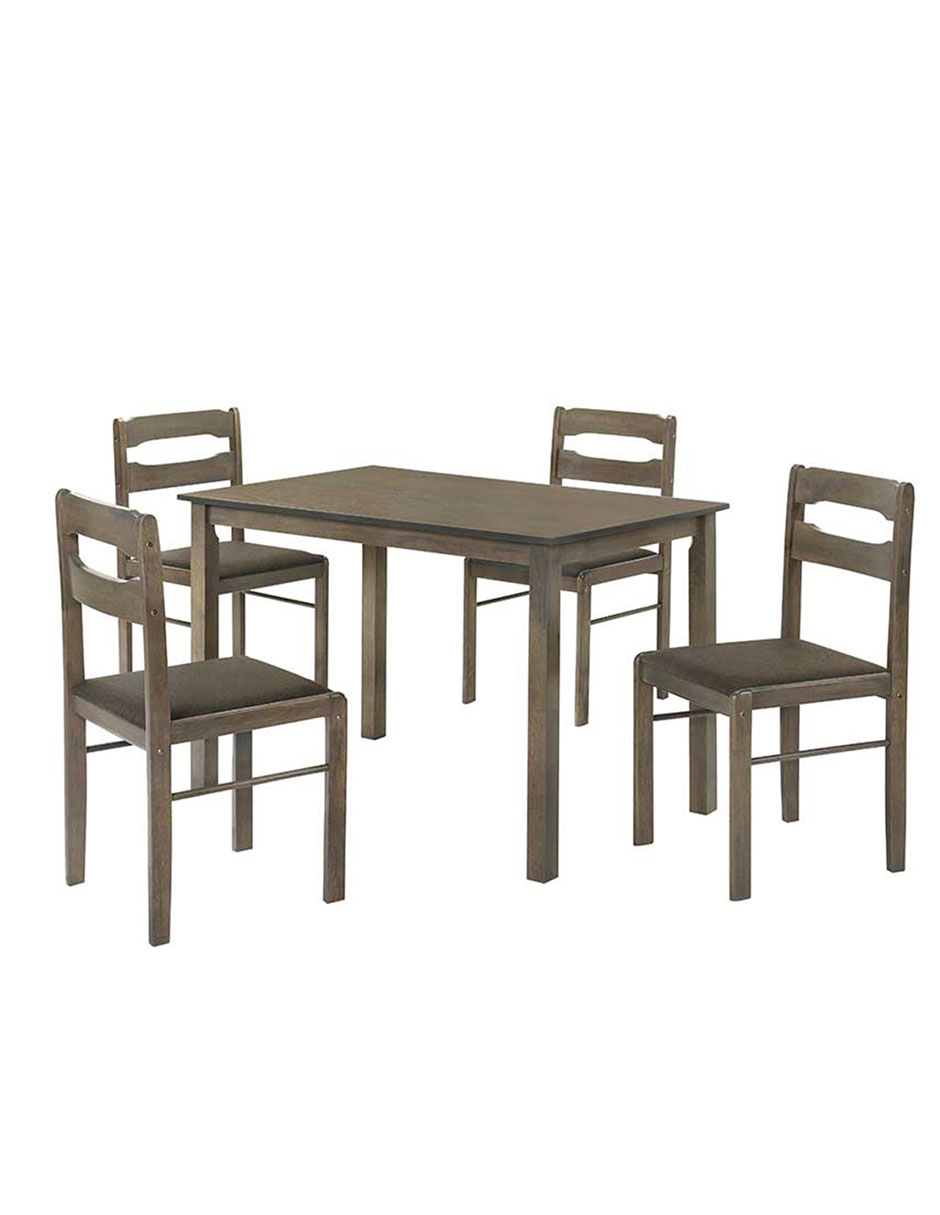 Foto 3 pulgar | Juego de Comedor Mobi León Antique Grey 4 Sillas Ergonómicas