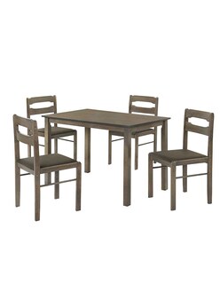 Foto 2 | Juego de Comedor Mobi León Antique Grey 4 Sillas Ergonómicas