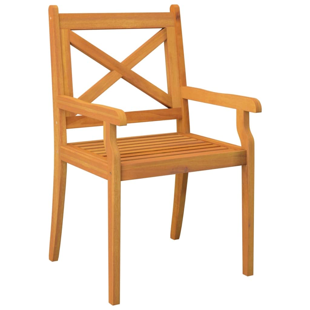 Foto 5 pulgar | Sillas De Comedor Para Patio Vidaxl, Madera Maciza De Acacia, Color Marrón, 4 Unidades - Venta Internacional.
