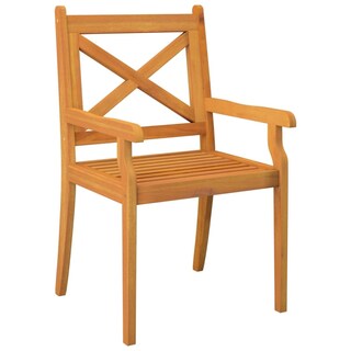 Foto 4 | Sillas De Comedor Para Patio Vidaxl, Madera Maciza De Acacia, Color Marrón, 4 Unidades - Venta Internacional.