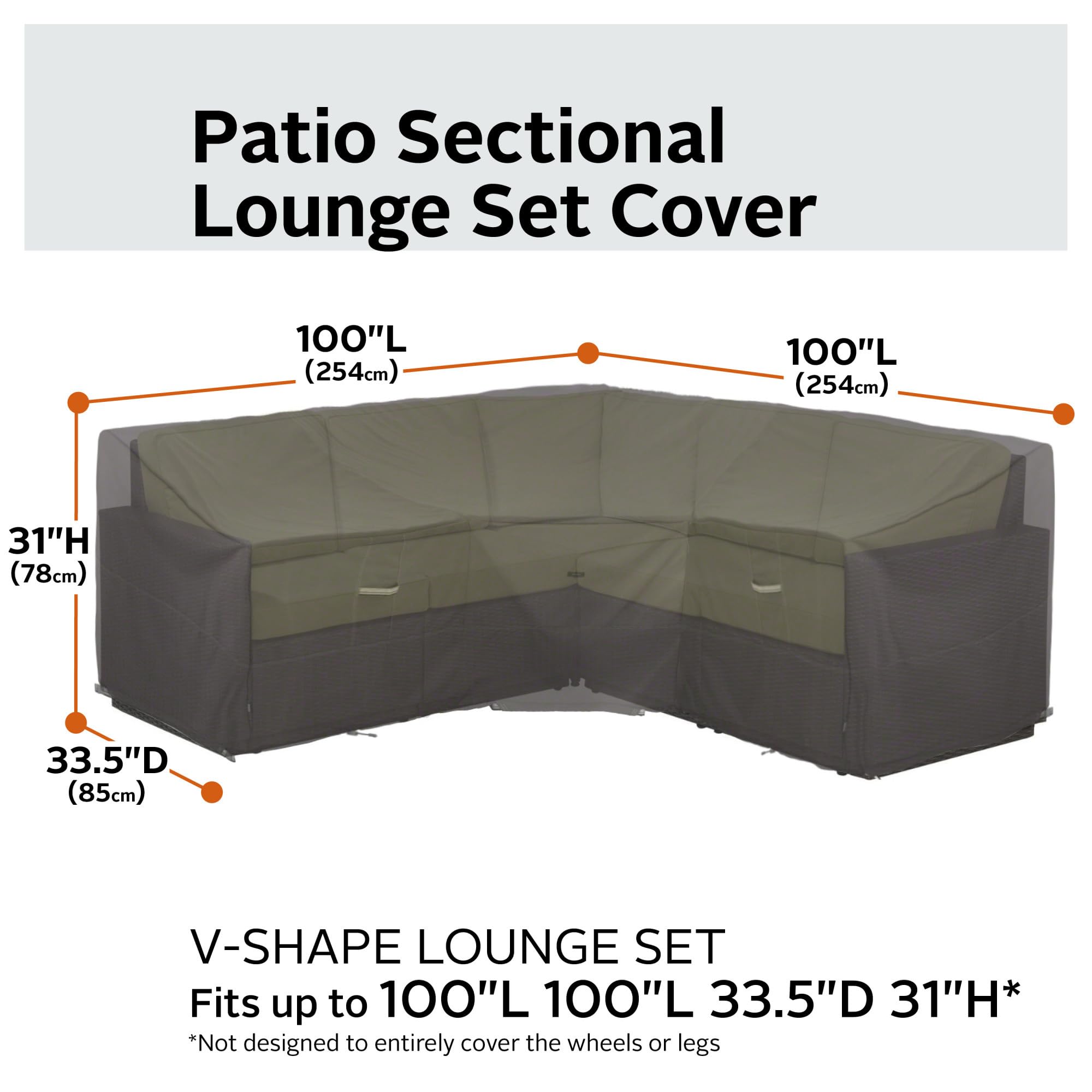 Foto 4 pulgar | Funda Para Muebles De Patio Classic Accessories Ravenna En Forma De V - Venta Internacional.