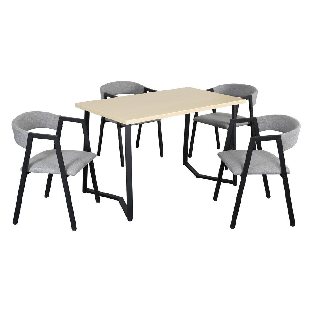 Juego De Comedor 4 Sillas Mesa Rectangular Cocina Cafetería