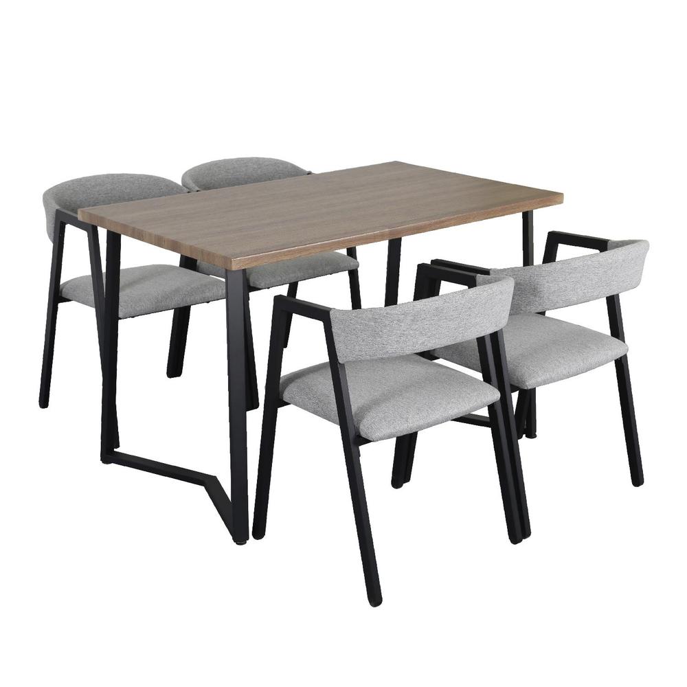 Juego De Comedor 4 Sillas Mesa Rectangular Cocina Cafetería