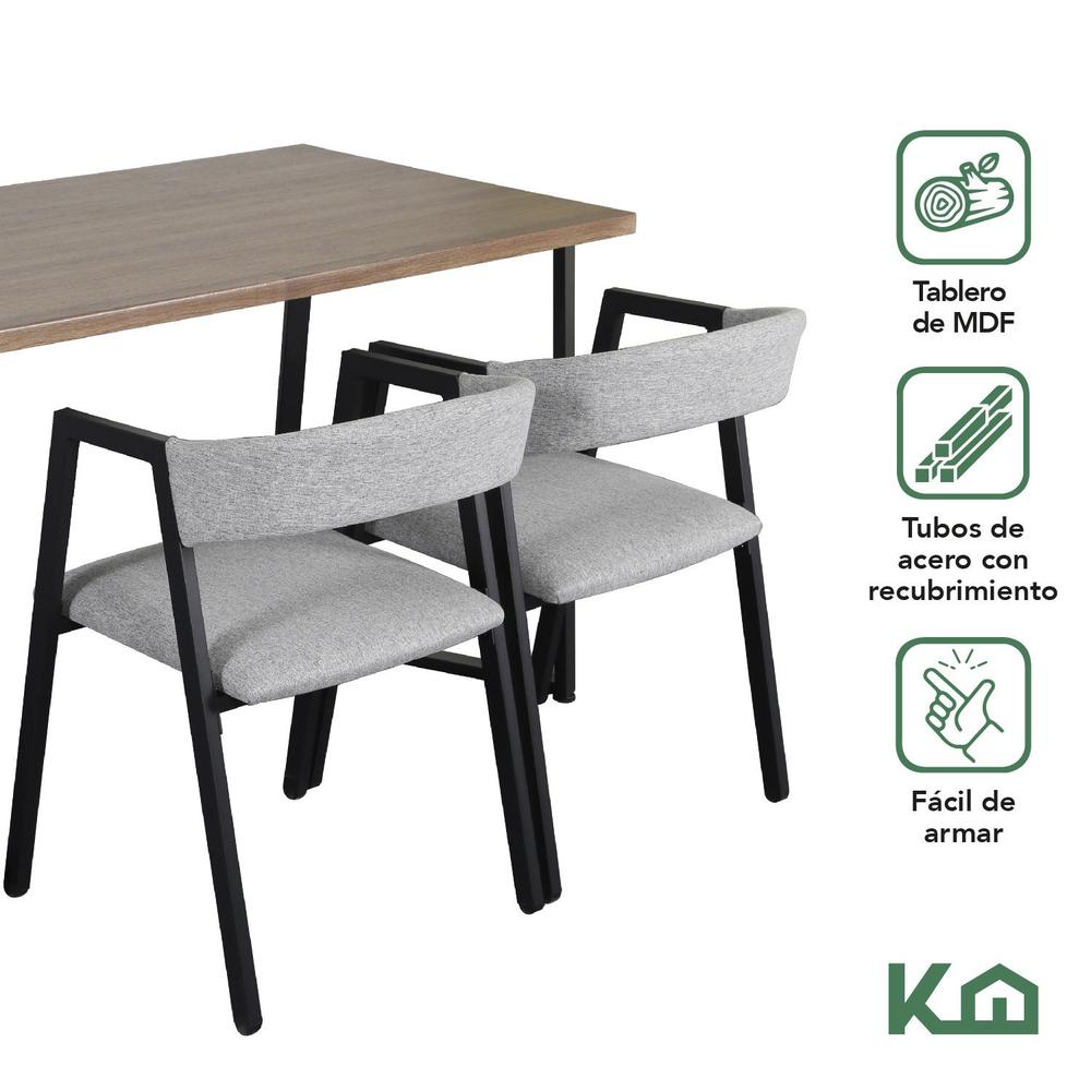 Foto 3 pulgar | Juego De Comedor 4 Sillas Mesa Rectangular Cocina Cafetería
