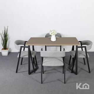 Foto 7 | Juego De Comedor 4 Sillas Mesa Rectangular Cocina Cafetería