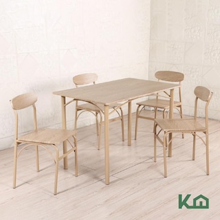 Foto 7 | Comedor De 4 Sillas Metal Mesa Rectangular Elegante Moderno