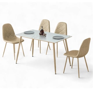 Foto 1 | Juego De Comedor 4 Sillas Mesa Rectangular Vanguardista