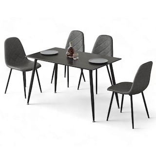 Foto 1 | Juego De Comedor 4 Sillas Mesa Rectangular Vanguardista