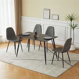 Foto 6 | Juego De Comedor 4 Sillas Mesa Rectangular Vanguardista