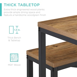 Foto 4 | Juego De Muebles De Comedor Best Choice Products Para 4 Personas Con 2 Bancos - Venta Internacional.