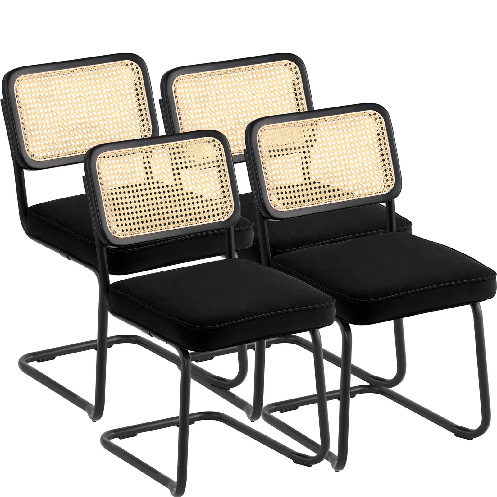 Foto 2 pulgar | Juego De Sillas De Comedor Vevor Rattan Mid Century Modern X4 - Venta Internacional.