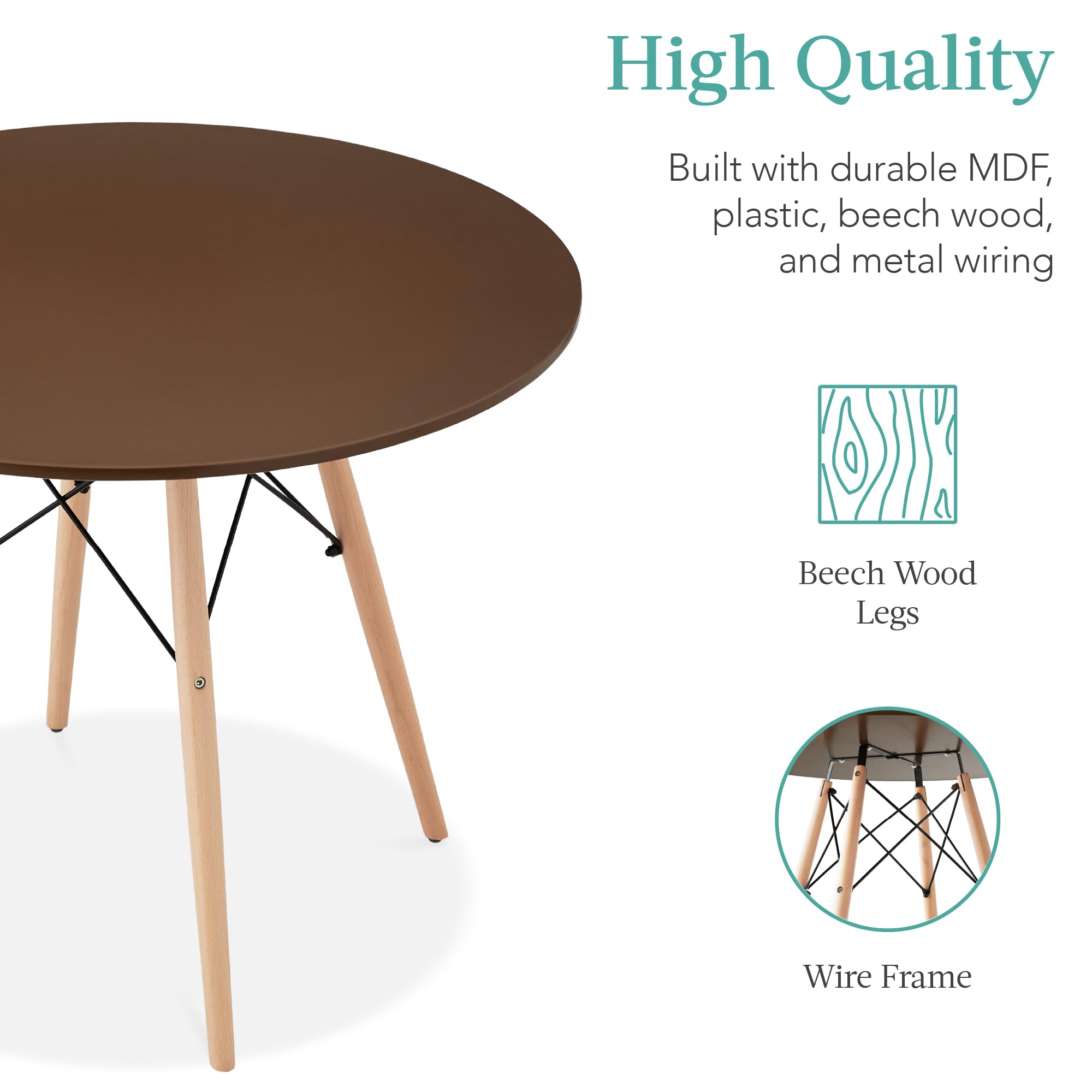 Foto 5 pulgar | Juego De Comedor Best Choice Products Compact Mid-century De 5 Piezas - Venta Internacional.