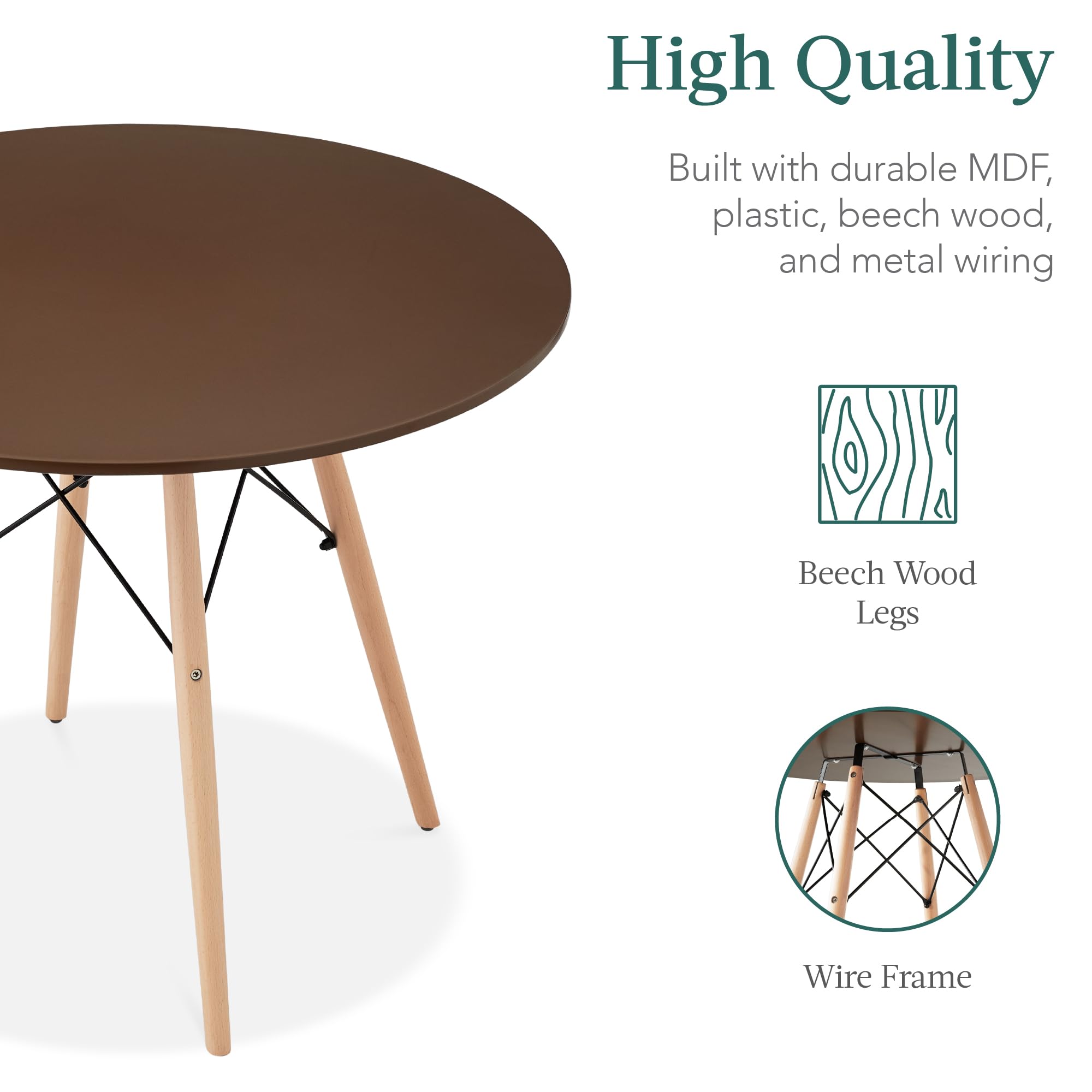Foto 6 pulgar | Juego De Comedor Best Choice Products Compact Mid-century De 5 Piezas - Venta Internacional.