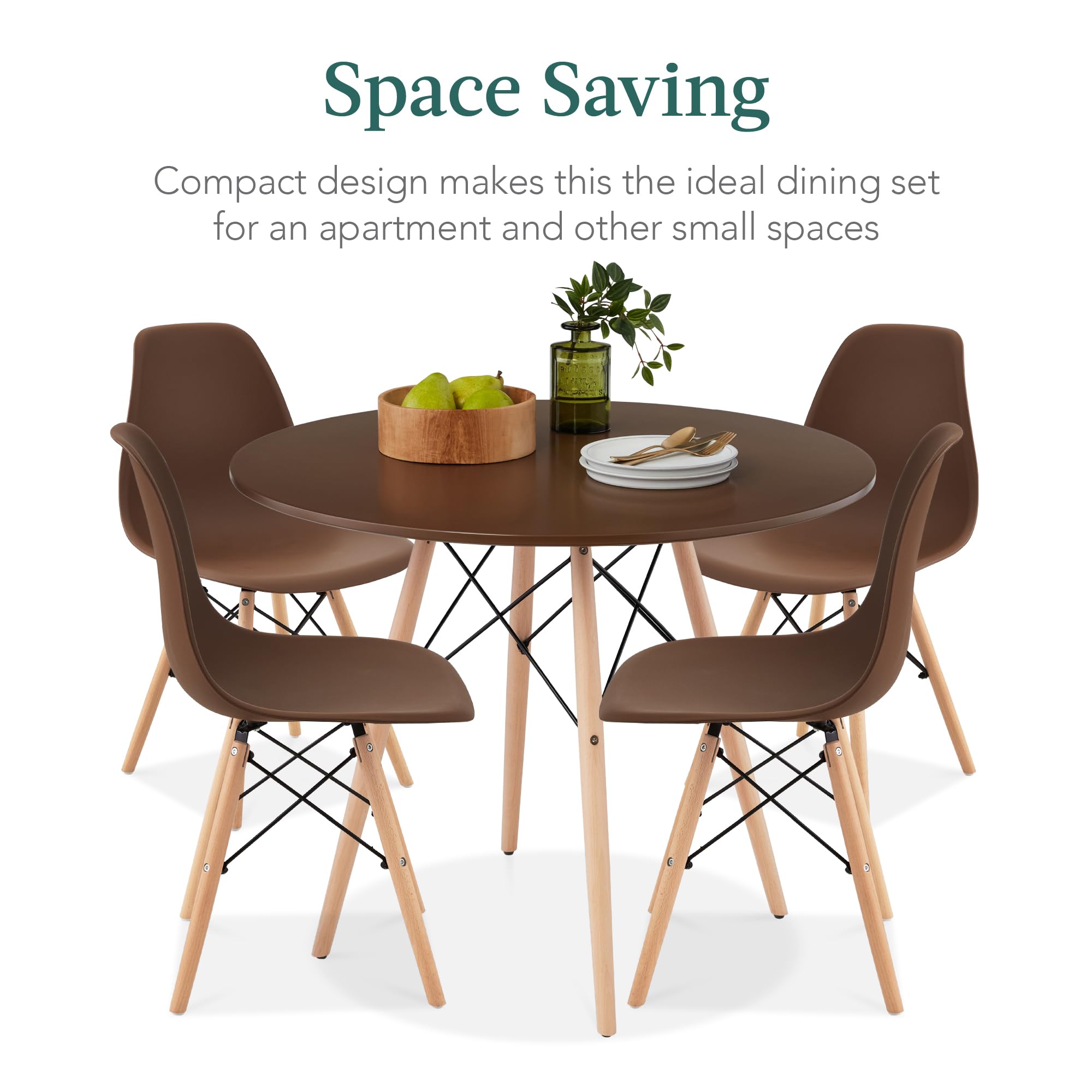 Foto 7 pulgar | Juego De Comedor Best Choice Products Compact Mid-century De 5 Piezas - Venta Internacional.