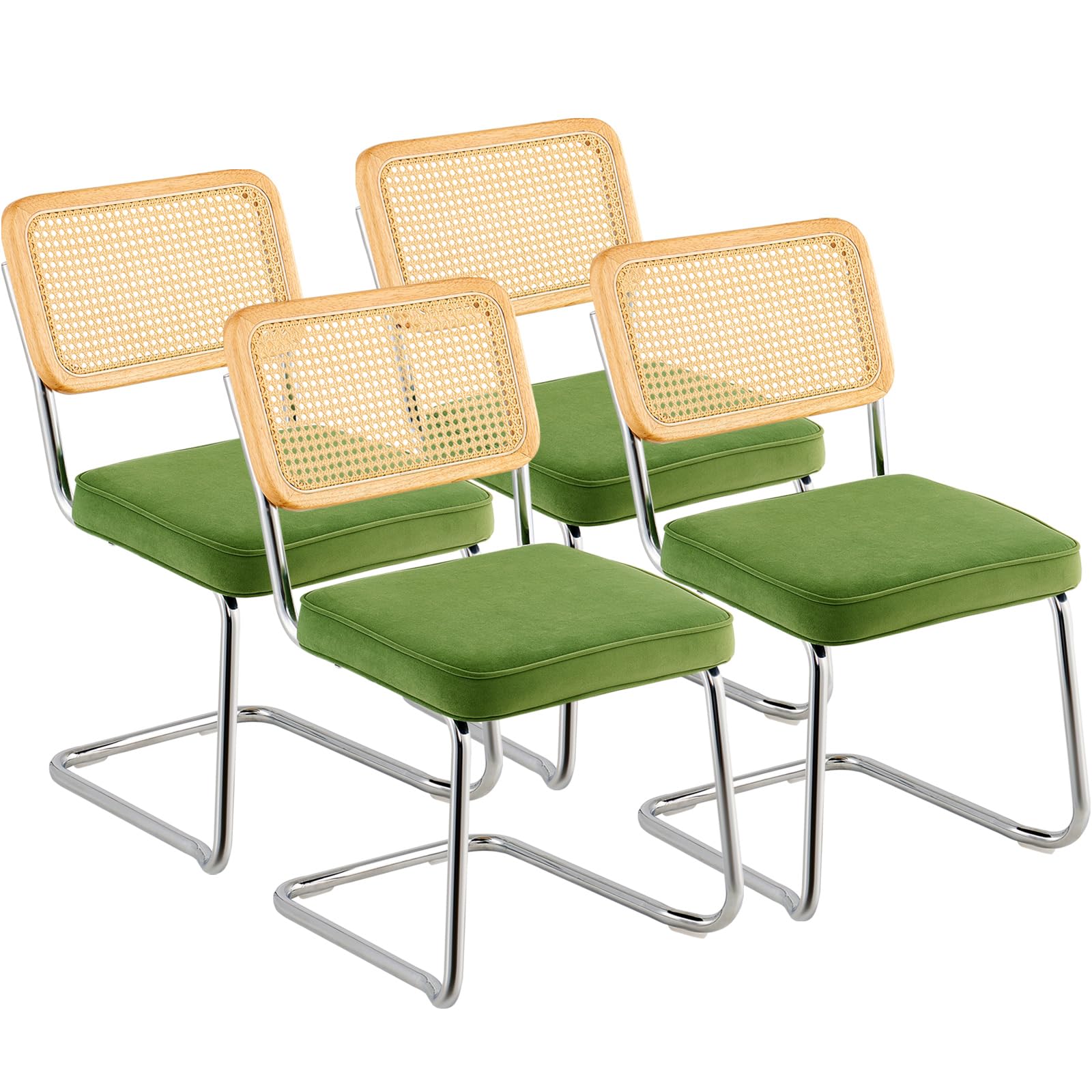 Foto 2 pulgar | Set De Sillas De Comedor Vevor Rattan Mid Century Modern 4 Unidades - Venta Internacional.