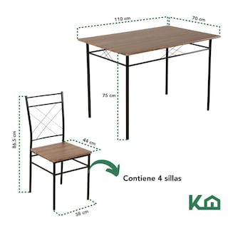 Foto 7 | Comedor Kings Housede 4 Sillas