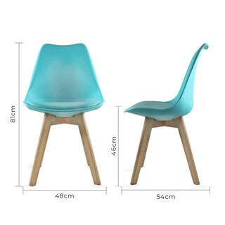 Foto 5 | Mesa Frankfurt Piedra 80 Calac Con 4 Sillas Frakfurt Turquesa