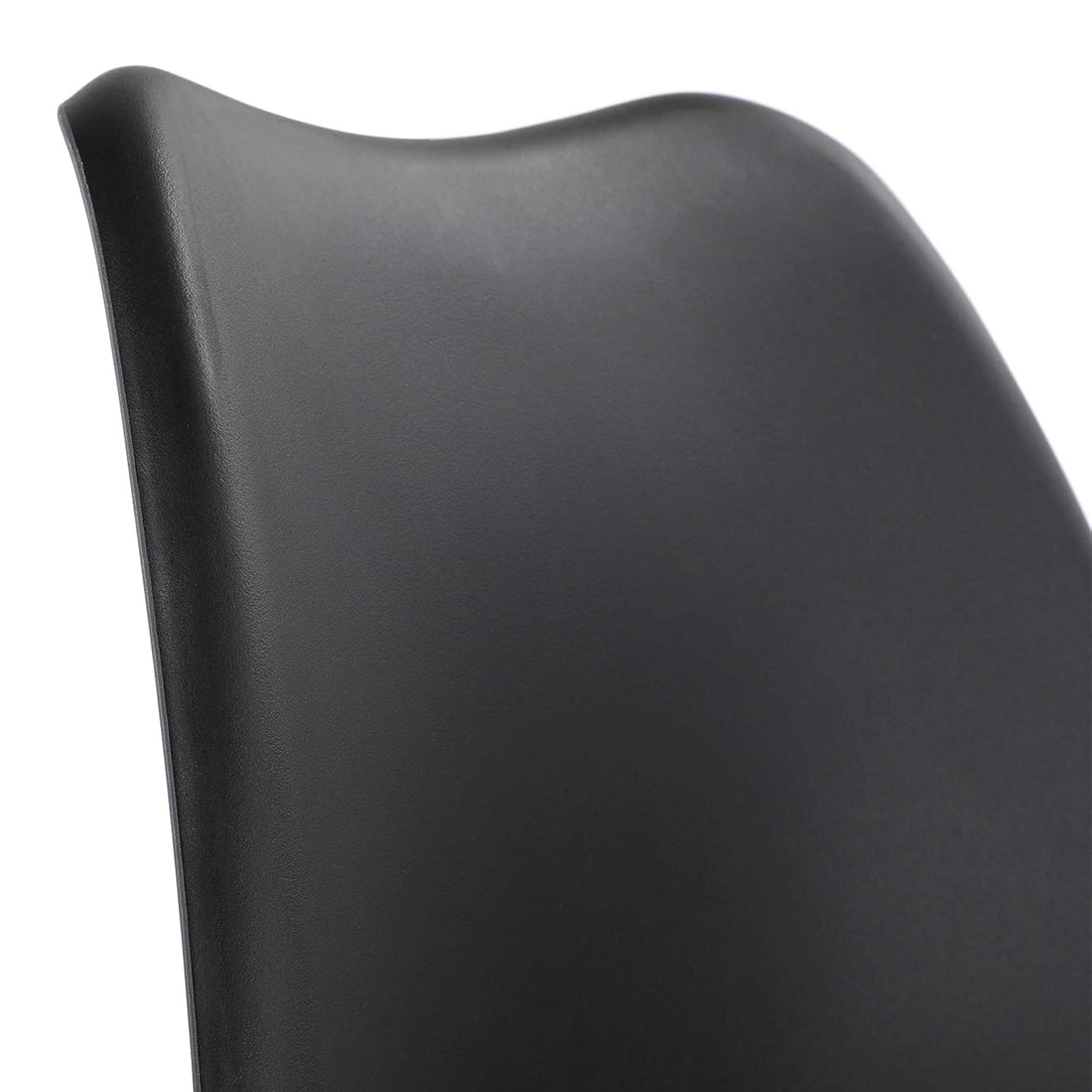 Foto 5 pulgar | Comedor Krona Para 4 Personas Con Mesa Negra Y Sillas Escandinavas Con Asiento Acolchado