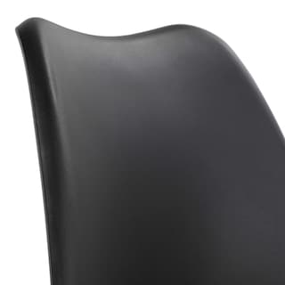 Foto 4 | Comedor Krona Para 4 Personas Con Mesa Negra Y Sillas Escandinavas Con Asiento Acolchado