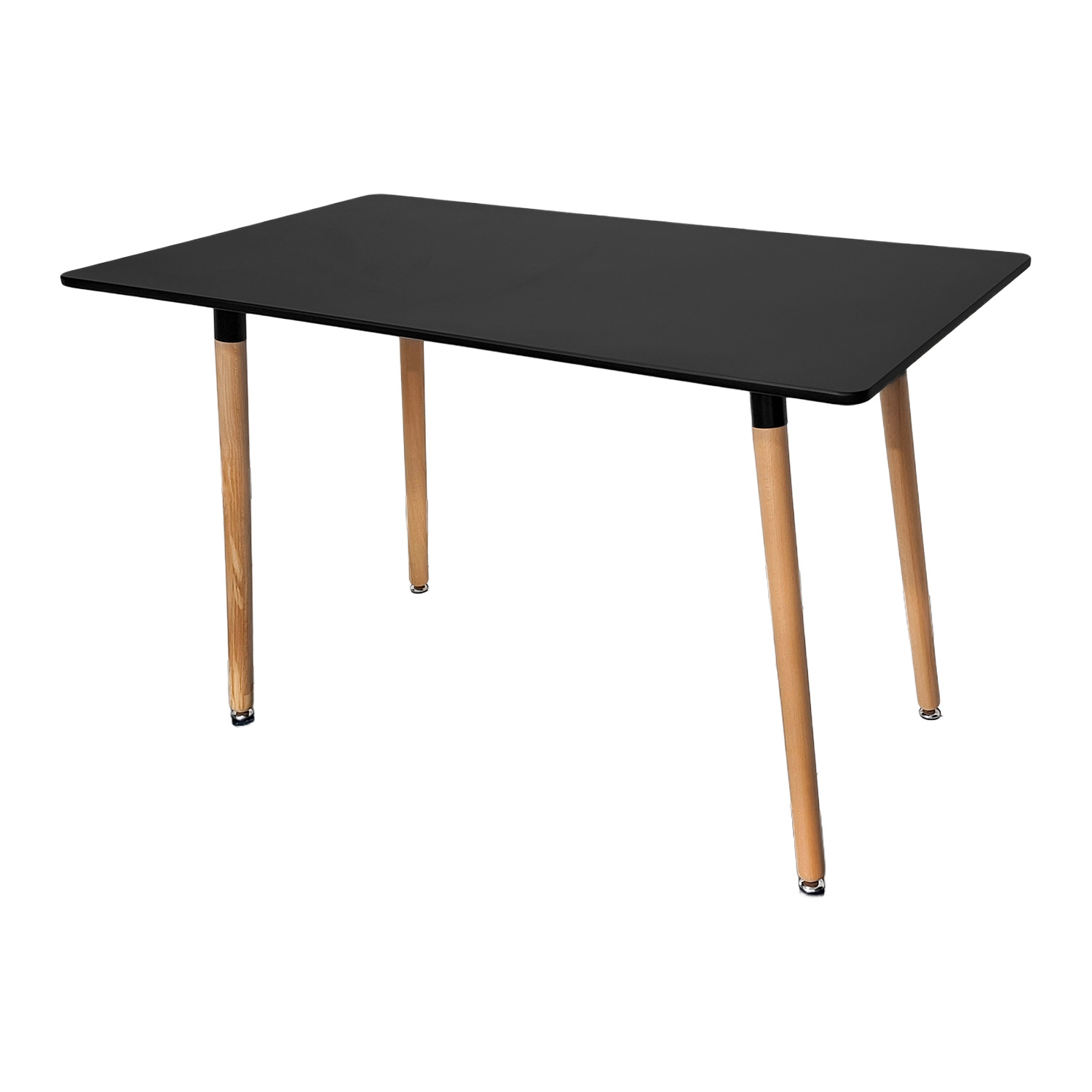 Foto 7 pulgar | Comedor Krona Para 4 Personas Con Mesa Negra Y Sillas Escandinavas Con Asiento Acolchado