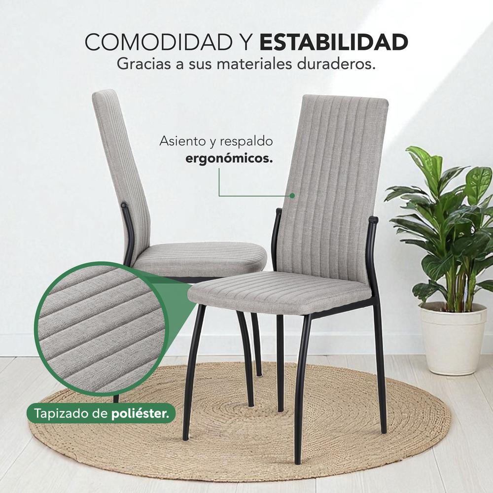 Foto 5 pulgar | Juego Comedor 6 Sillas Mesa De Vidrio Templado Luna Moderno