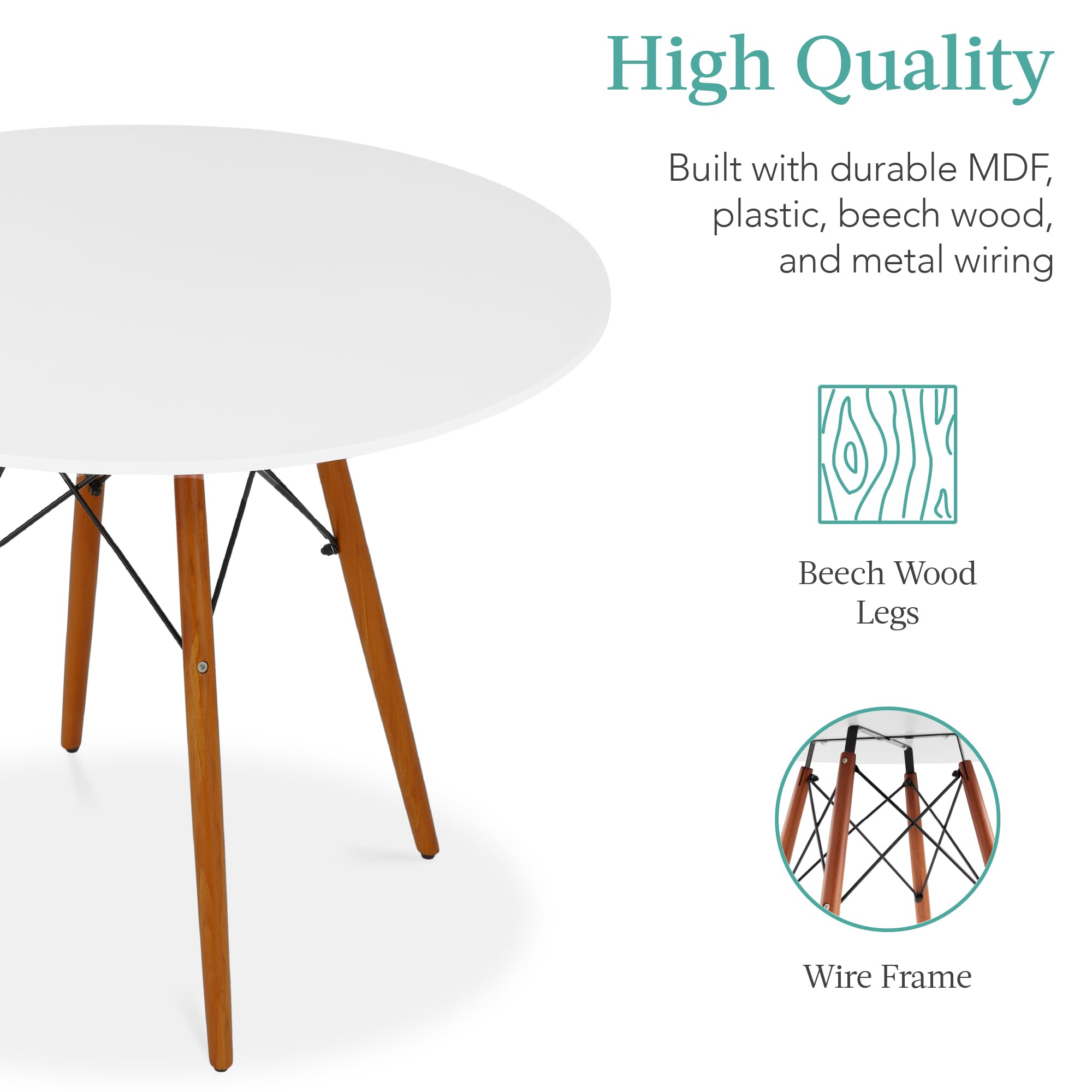 Foto 5 pulgar | Juego De Comedor Best Choice Products Compact Mid-century De 5 Piezas - Venta Internacional.