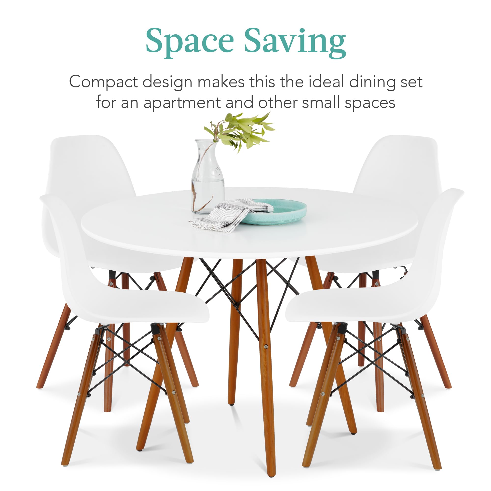 Foto 6 pulgar | Juego De Comedor Best Choice Products Compact Mid-century De 5 Piezas - Venta Internacional.