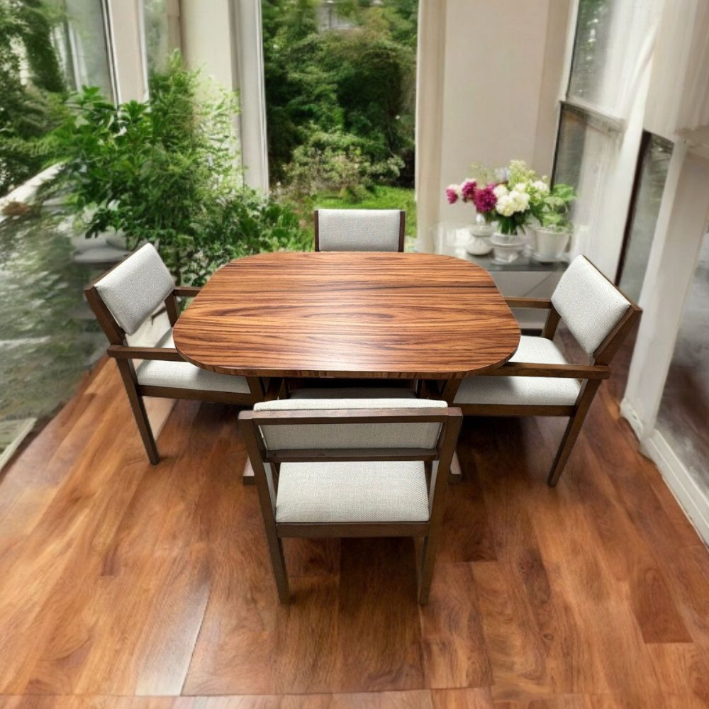 Comedor Para 4 Personas De Madera De Parota Modelo Bayern